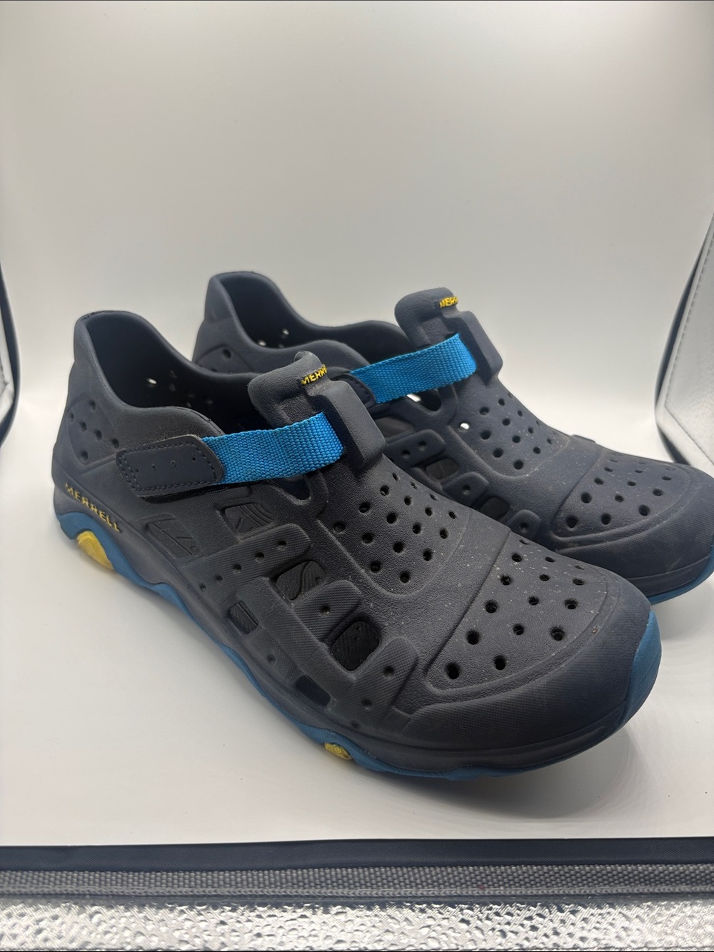 Merrell Kids Navy and Bright Blue Water Shoes